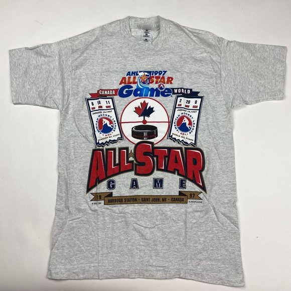 Vintage 90s AHL All Star Game T Shirt Men's Medium Saint John New Brunswick - Picture 1 of 11